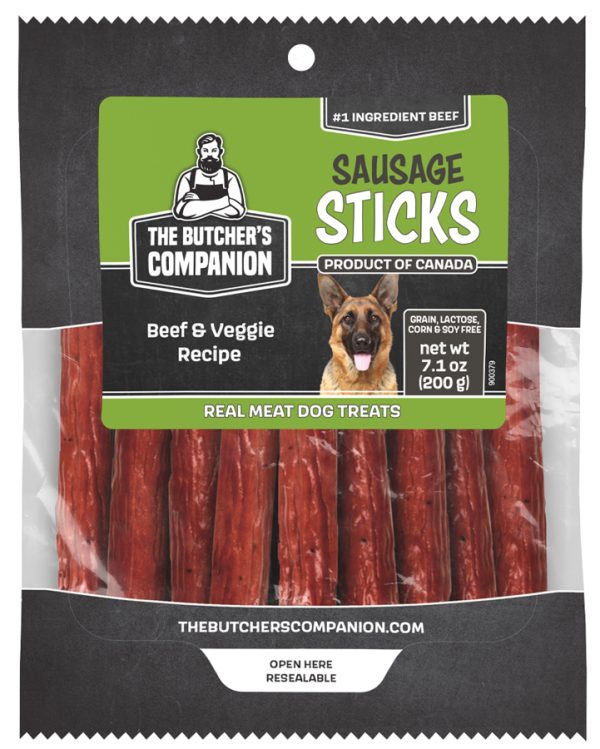 TBC BF/VEG SAUSAGE STICKS 5.29
