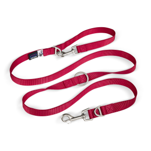 CURLI ADJ LEASH RED