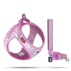 CURLI PINK-CIRCLES 2XS & LEASH