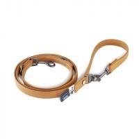 APPLE LEATHER ADJ LEASH BRWN