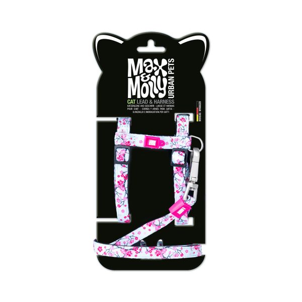 CAT HARNESS/LEASH CHERRY BLOOM