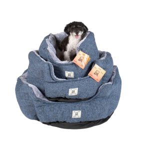 FIR BLUE ROUND BED 30X30X13