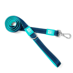 MM RETRO BLUE LEASH LARGE 1"W X 4'L