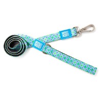 MM RETRO BLUE LEASH MEDIUM 2/3" W X 4'L