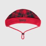 BEANIE RED PLAID XL