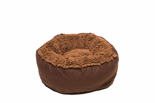 DIRTY DOG ROUND BROWN BED 25"