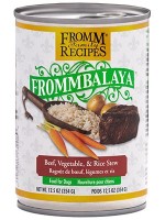072705132096 FROMMBAYLA BEEF, VEGETABLE & RICE STEW 12.5OZ DOG CANS