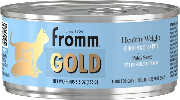 072705133222 FROMM CAT GOLD HEALTHY WEIGHT CHICKEN & DUCK PATE 5.5OZ