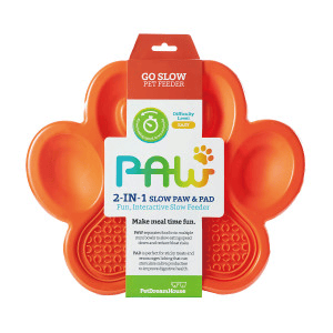 5060636430485 PAW SLOW FEEDER/PAD ORANGE