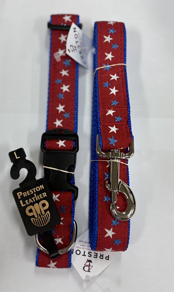 688474952218 RED PATRIOTIC STARS COLLAR