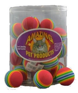 734663700105 AMZ CAT TUB 1.6" RNB BALLS 48