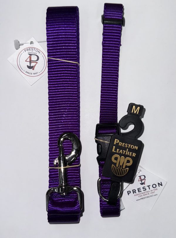 PURPLE NYLON LEASH 1.25 6FT