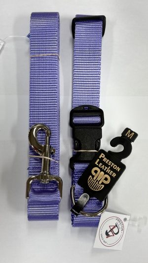 LILAC NYLON COLLAR 1.25 INCH
