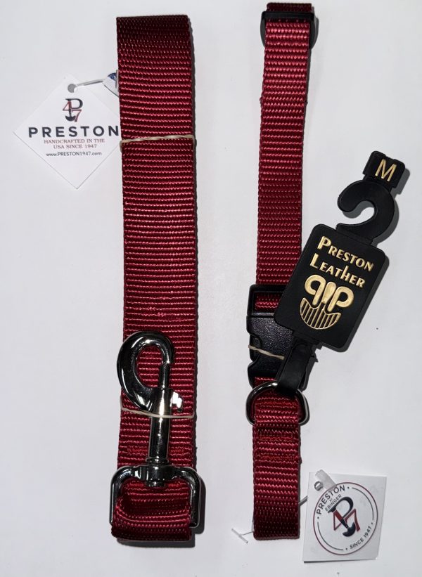 RASPBERRY NYLON COLLAR 1.25 INCH