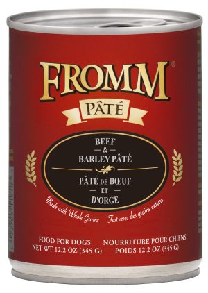 FROMM BEEF & BARLEY PATE 12.2OZ DOG CANS