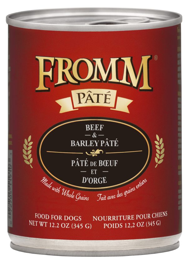FROMM BEEF & BARLEY PATE 12.2OZ DOG CANS