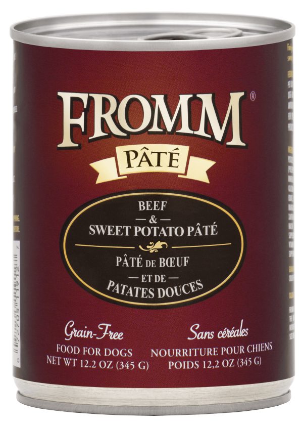 FROMM GF BEEF & SWEET POTATO PATE 12.2OZ DOG CANS