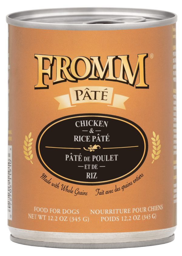FROMM CHICKEN & RICE PATE 12.2OZ DOG CANS