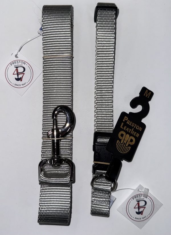GRAY NYLON COLLAR 1.25 INCH