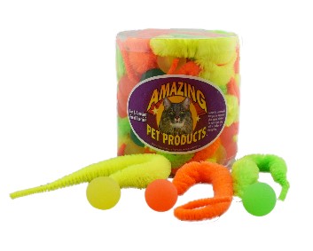 AMZ CAT TUB GLOW WORMS 42PK