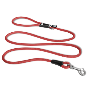 CURLI STRETCH LEASH RED MED