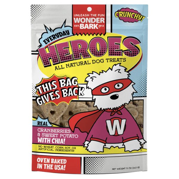 WONDER BARK HEROS CRANBERRY/SWEET POTATO TREATS 5OZ