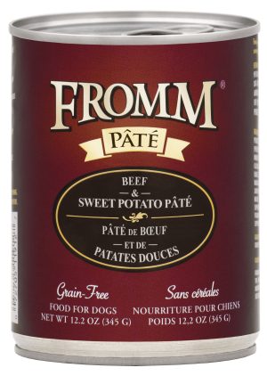 072705119141 FROMM GF BEEF & SWEET POTATO PATE 12.2OZ DOG CANS