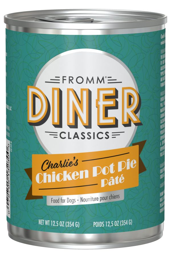 072705132300 FROMM DINER CLASSICS CHARLIE'S CHICKEN POT PIE PATE 12.5OZ DOG CA