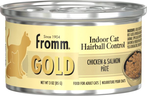 072705133383 FROMM CAT GOLD INDOOR/HAIRBALL CONTROL 3OZ CANS