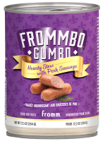 072705134052 FROMM FROMBO GUMBO HEARTY STEW WITH PORK SAUSAGE 12.5OZ DOG CANS