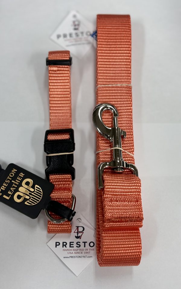 ORANGE NYLON LEASH 3/4 INCH 6FT