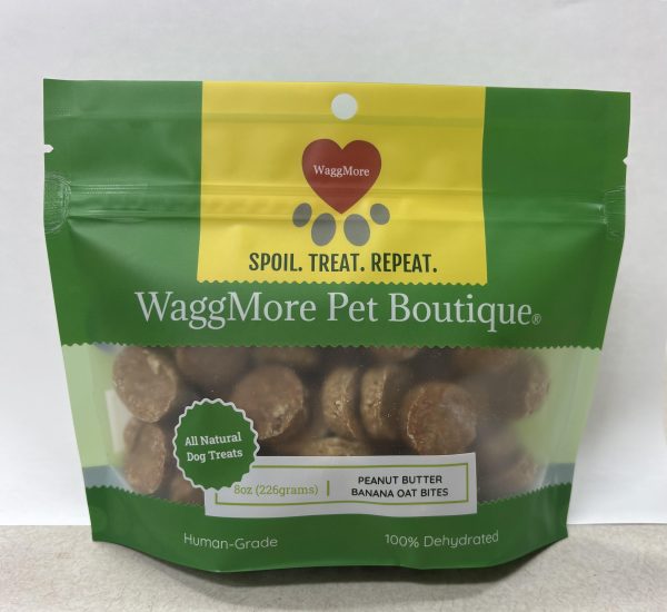7056320854943 WAGGMORE PEANUTBUTTER , BANANA, OATS BITES 8OZ