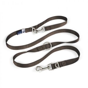 CURLI ADJUSTABLE LEASH BROWN LARGE