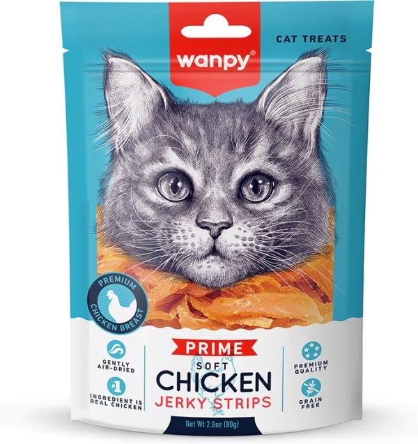 WPP SOFT CHKN JERKY STRIPS CAT 2.8OZ