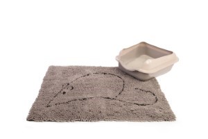 CAT LITTER MAT GREY 35X26