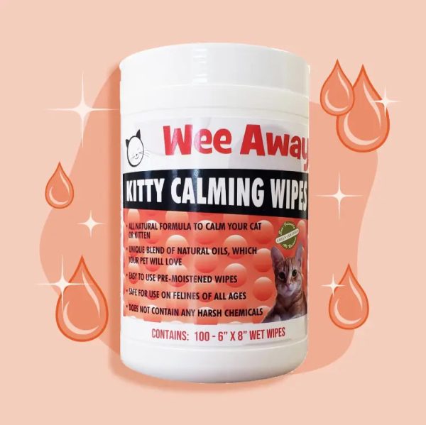 WEE AWAY KITTY CALM WIPES 100CT