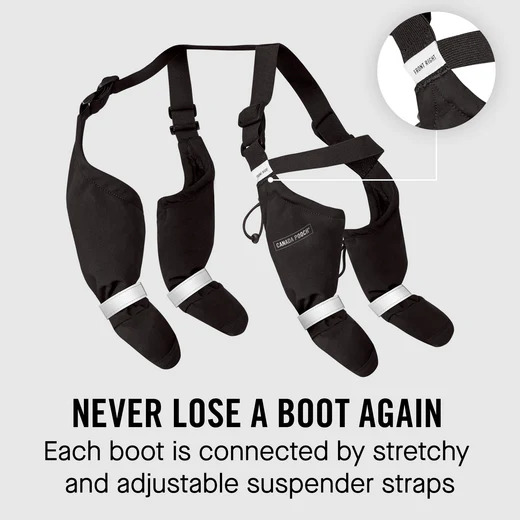 SUSPENDER BOOTS SHORT BLACK