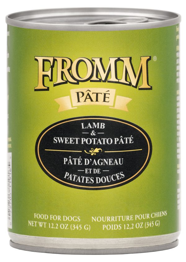 072705119165 FROMM GF LAMB & SWEET POTATO PATE 12.2OZ DOG CANS