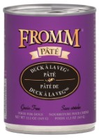 FROMM GF DUCK A LA VEG PATE 12.2OZ DOG CANS