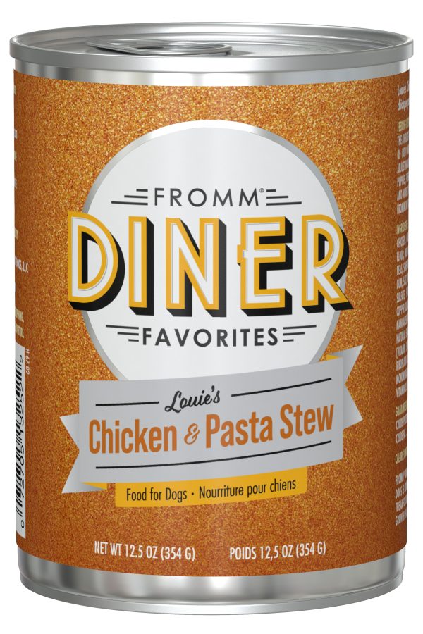 072705132522 FROMM DINER FAVORITES LOUIE'S CHICKEN & PASTA STEW 12.5OZ DOG