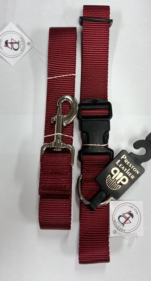 RED NYLON LEASH 6FT 3/4 LEAD