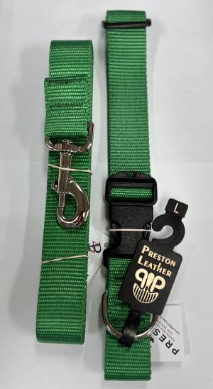 GREEN NYLON COLLAR 1.25 INCH