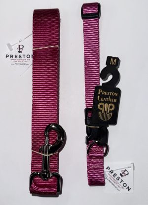 197720049560 RASPBERRY NYLON LEASH 6FT 3/4 INCH