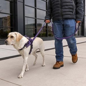 628284131939 SEAMLESS KNIT LEASH PURP/LAV