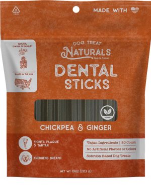 DTN DENTAL STICKS CHICKPEA & GINGER 10 OZ