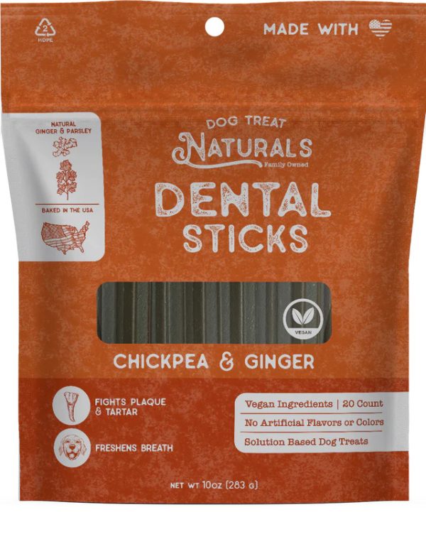 DTN DENTAL STICKS CHICKPEA & GINGER 10 OZ