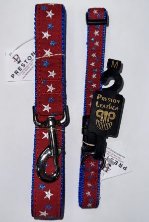 688474952218 RED PATRIOTIC STARS COLLAR 3/4 INCH