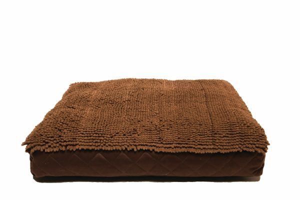 RECTANGLE BED LARGE BROWN 28X40
