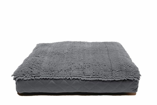 RECTANGLE BED LARGE GREY 28X40