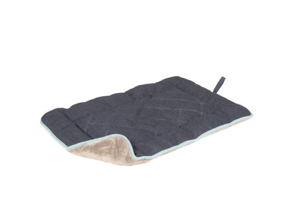 CHENILLE CUSHION XS BLUE/GREY 15X20